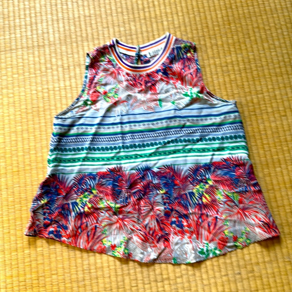 Floral Multicolor Sleeveless Halter Top